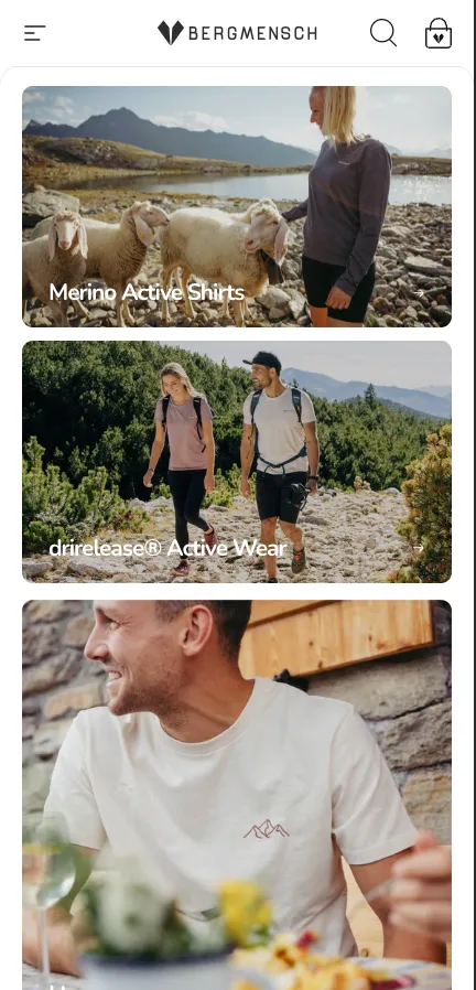 Bergmensch Mobile: Branding-Detail