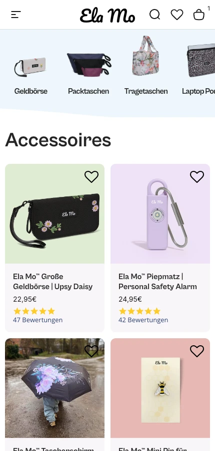 Ela Mo Mobile: Kategorieseite