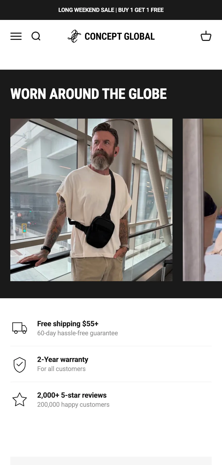 Concept Global Mobile: Travel Sling Bag mit UGC