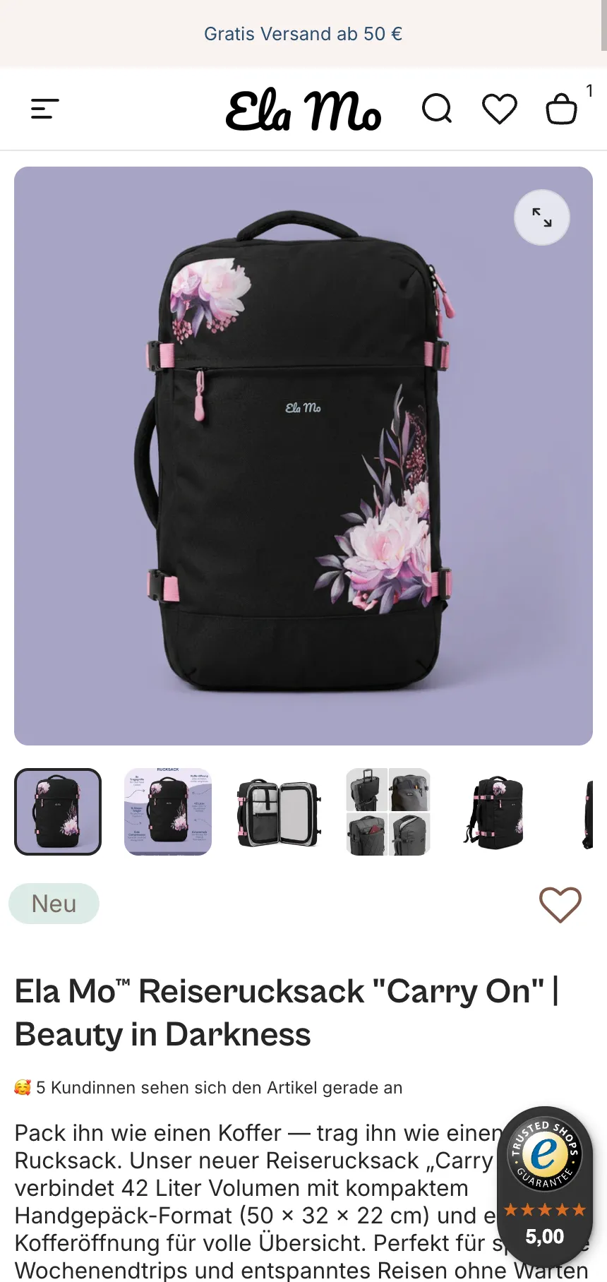 Ela Mo Mobile: Produktseite